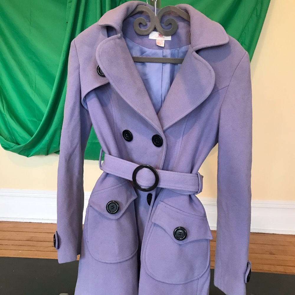 JLo by Jennifer Lopez lavender wool blend coat jacket, Size S